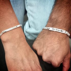 צמיד גורמט עבה לגבר - חריטה