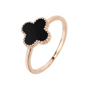 טבעת תילתן רוז גולד שחור