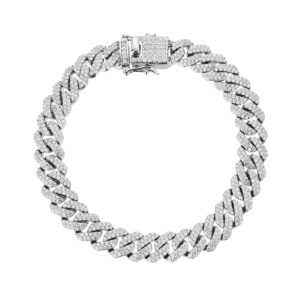 גורמט עבה משובץ לגבר כסף