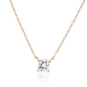 שרשרת חוליות זרקון רוז גולד