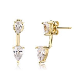 עגיל 2 טיפות זהב