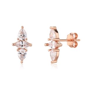 עגיל 3 טיפות רוז גולד