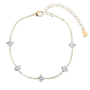 צמיד סוליטרים זהב