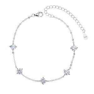 צמיד סוליטרים כסף