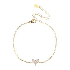 צמיד אבן לב זהב