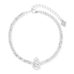 צמיד טיפה חוליות מחוברות כסף