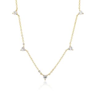 שרשרת לבבות זהב