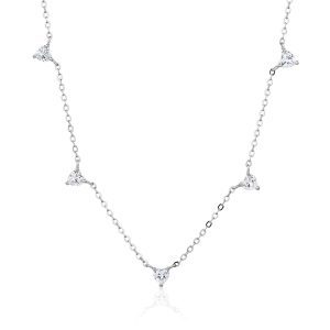 שרשרת לבבות כסף